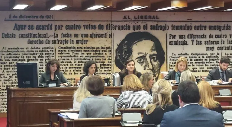 Momento de la presentación de la aplicación 'Pormí' en el Senado